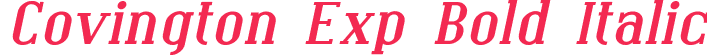 Covington Exp Bold Italic